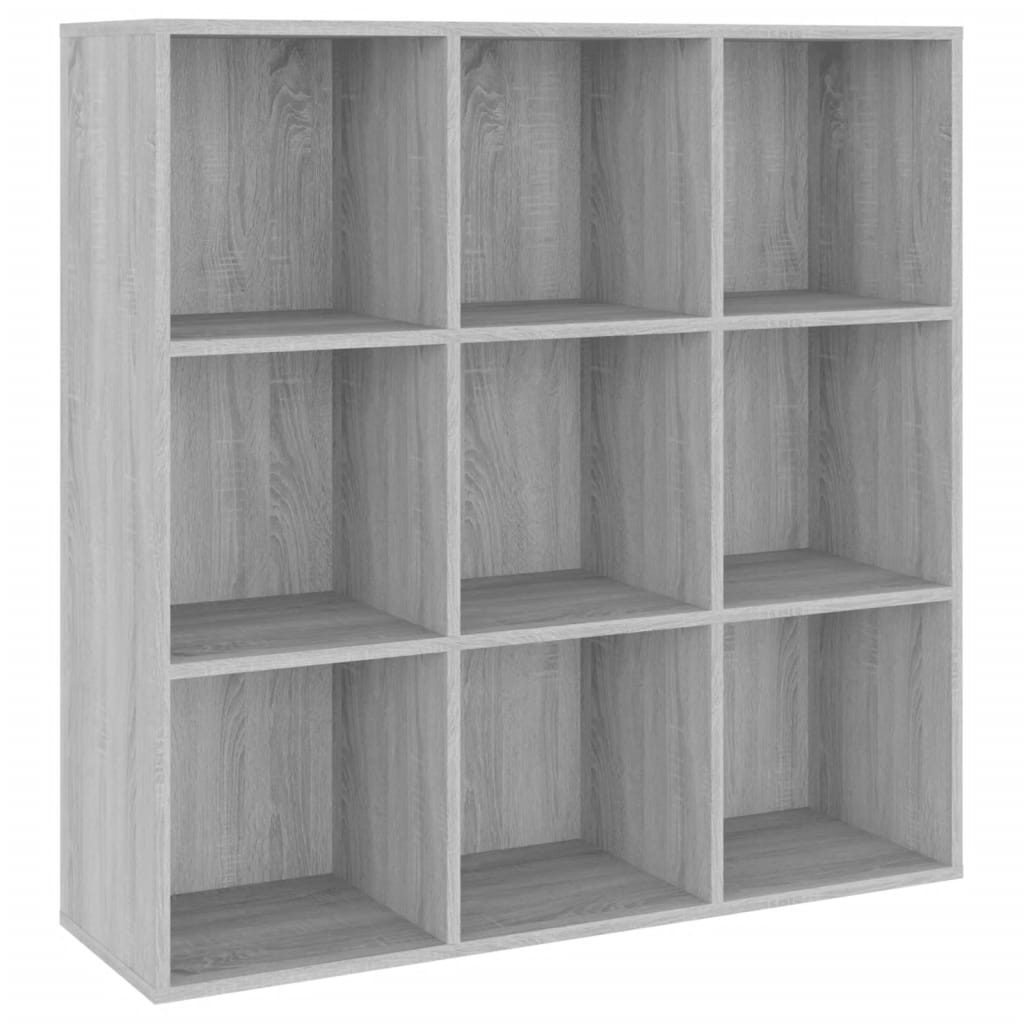 szürke sonoma színű könyvszekrény 98x30x98 cm (815451)