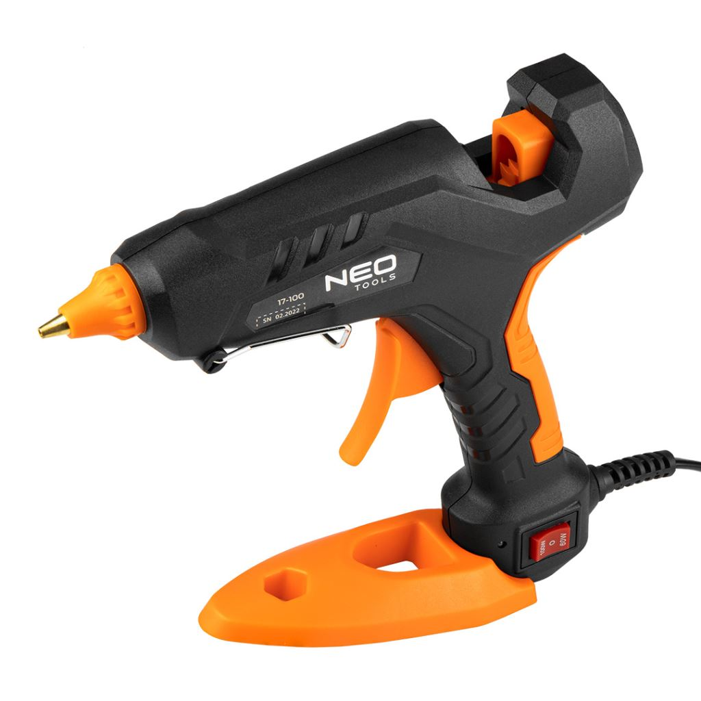 NEO Tools ragasztópisztoly 11mm átérőjű ragasztórúdhoz, kiegészítőkkel (17-100) (17-100)