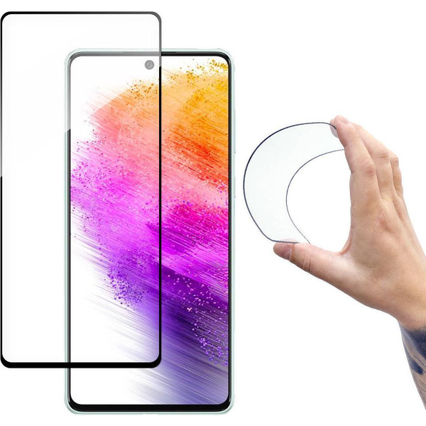  Wozinsky Wozinsky Full Cover Flexi Nano folia szklana szkło hartowane z ramką Samsung Galaxy A73 przezroczysty