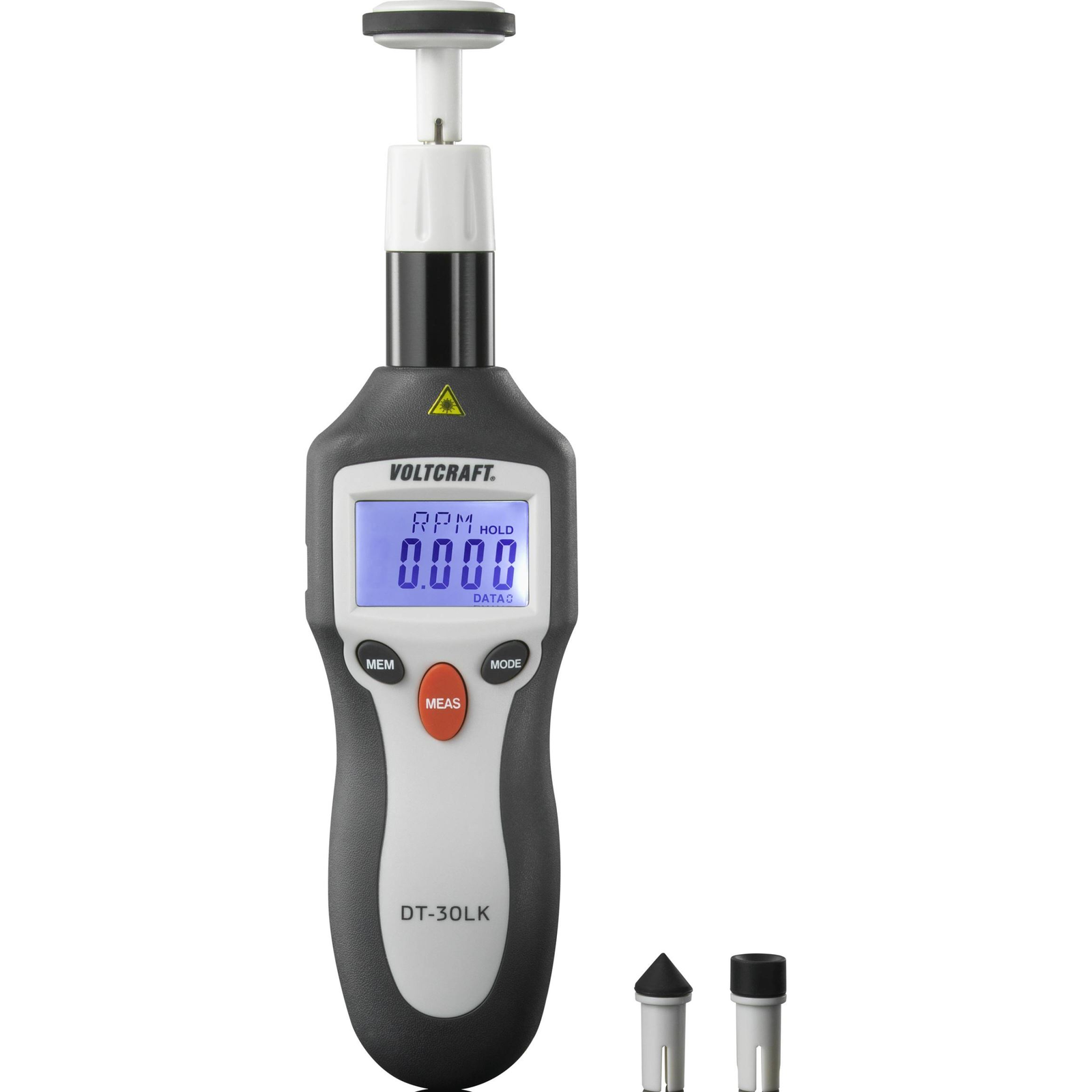 Voltcraft DT-30LK SE lézeres, kézi fordulatszámmérő készlet (DT-30LK SE)