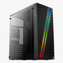 Компютърна кутия Aerocool Streak RGB, Mid-Tower, Без захранващ блок, ATX, Black