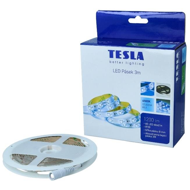 Tesla 60LED/ m, 3m + 1,5m, 8mm, 6500K, SMD2835, IP20 (ST603M65-1)