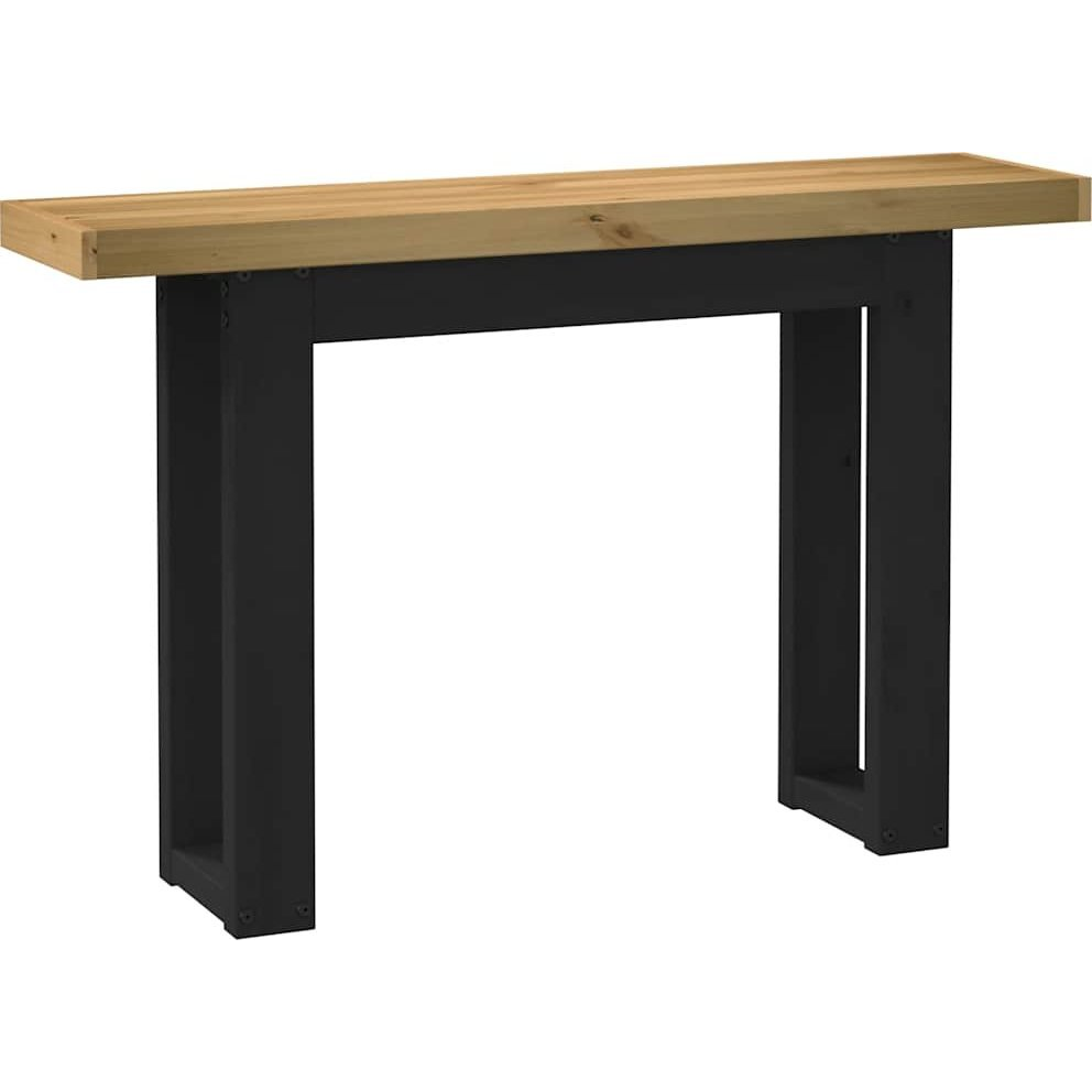 konzolasztal NOAIN U alakú lábak 120x30x75 cm tömör fa fenyőfa (4100038)