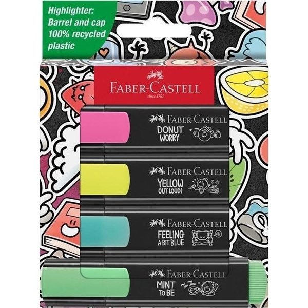 FABER-CASTELL Textmarker TL Graffiti Kartonetui 4er