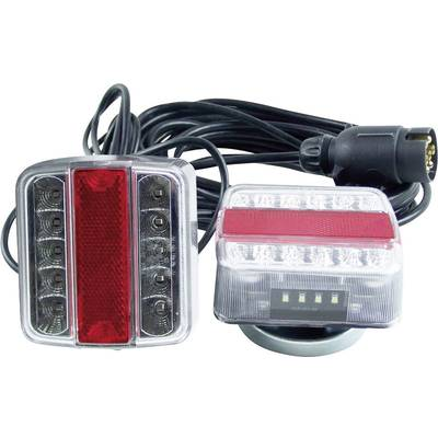 Négyfunkciós LED-es tolatólámpa készlet mágneses rögzítéssel, 7 pólusú dugóval, 12 V, 20187 (20187)