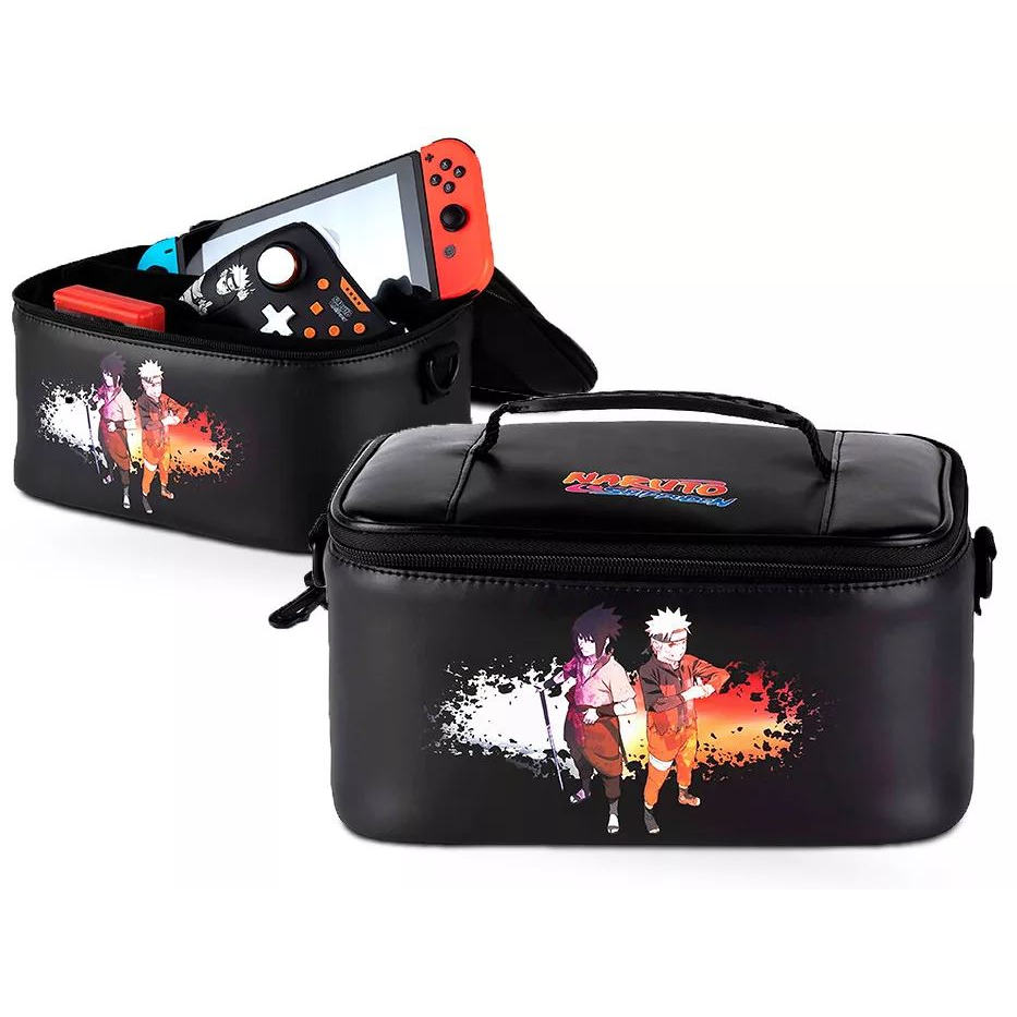 Konix Naruto KX SW LUNCH BAG Kihúzható tok Nintendo Nejlon Fekete (KX-NS-LB-NARU)