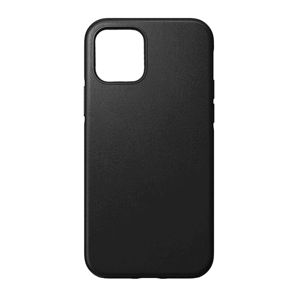 4-OK műanyag telefonvédő (valódi bőr hátlap, mikrofiber plüss karcolásmentesítő belső, prémium) FEKETE [Apple iPhone 12 mini] (SE12MB)