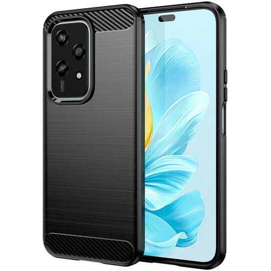 Gigapack Honor 200 Lite karbon mintás tok fekete (GP-158795) (GP-158795)