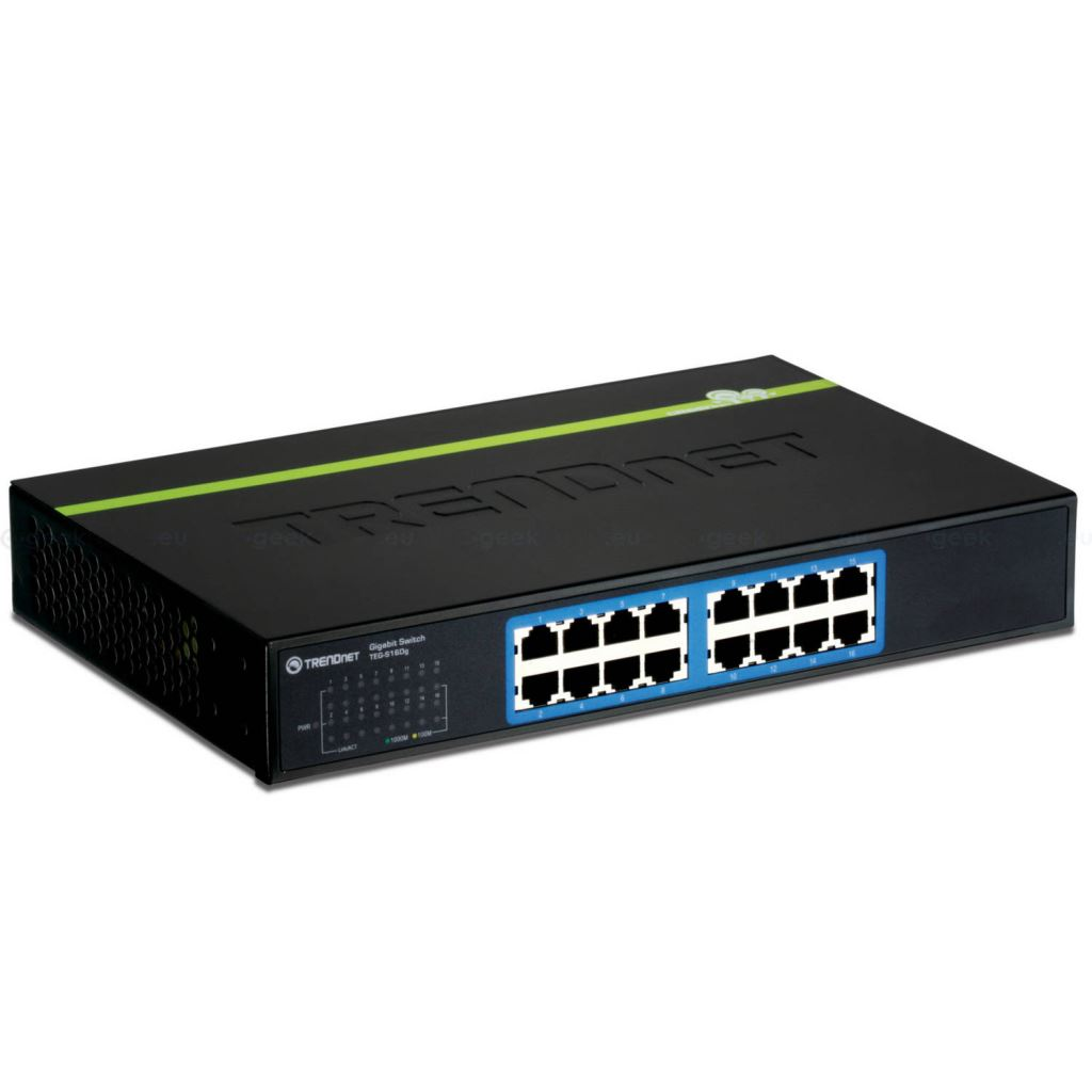 TRENDnet 10/100/1000Mbps Switch 16 port GREENnet 19" (TEG-S16DG) (TEG-S16DG)