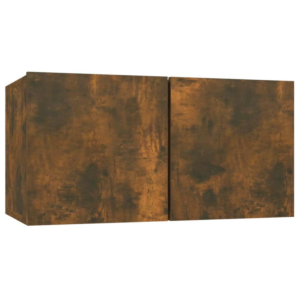 füstös tölgy színű szerelt fa függő TV-szekrény 60 x 30 x 30 cm (815867)