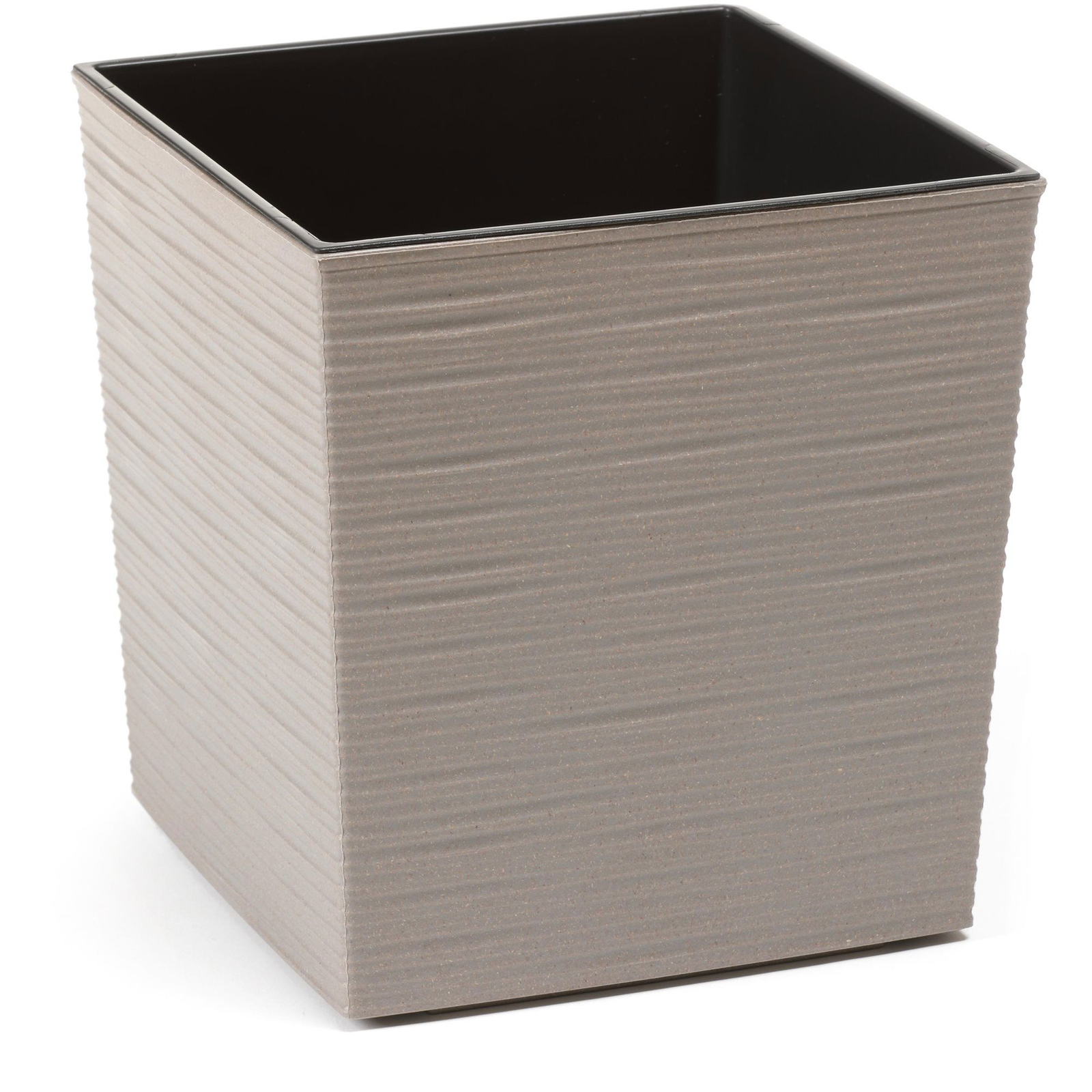 LAMELA JUKA ECO DLUTO virágcserép - rovátka 19 x 19 cm, 19,5 cm magas, szürke (1311117382)