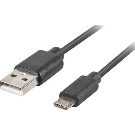Kabel USB Lanberg 2.0 Macho/Micro USB Macho Quick Charge 3.0 1,8m črnec