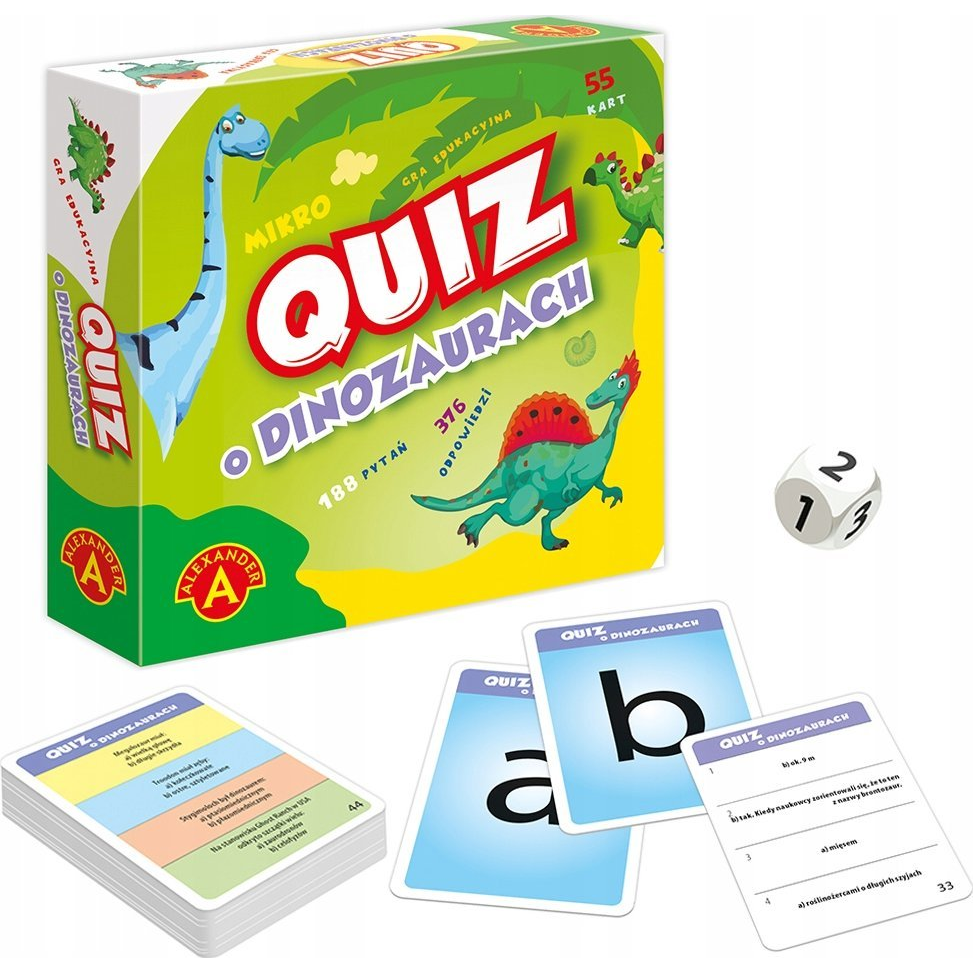 Alexander Mikro Kvíz Dinoszauruszok Társasjáték Oktatójáték (5906018028683)