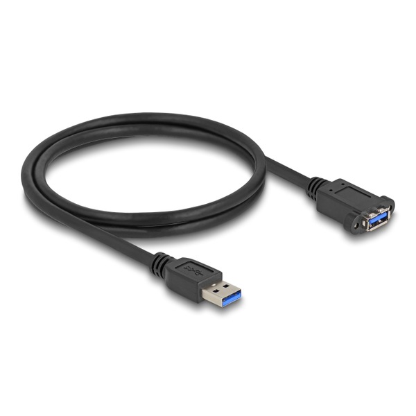 Delock USB 5 Gbps Kabel USB Typ-A Stecker zu USB Typ-A Buchse zum Einbau 1 m schwarz