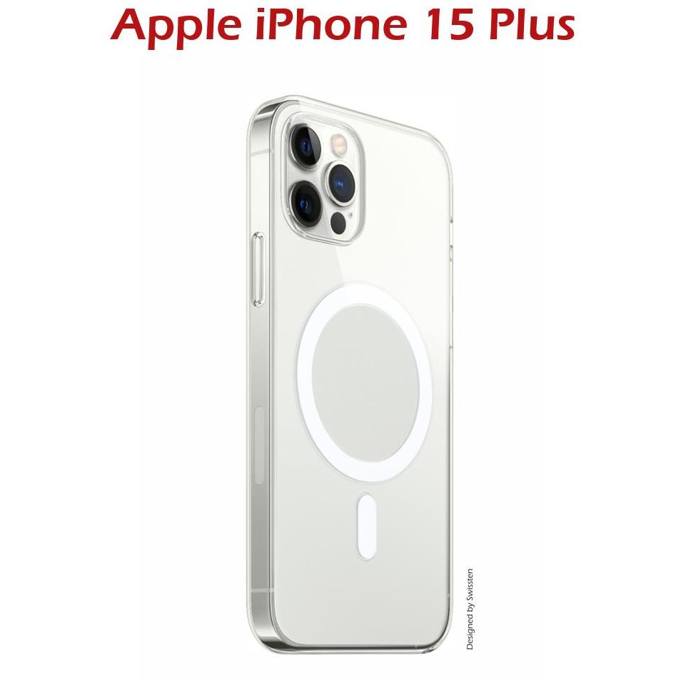 Swissten Clear Jelly MagStick Apple iPhone 15 Plus átlátszó tok (33001722)
