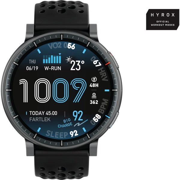 Amazfit Active Max 3,81 cm (1.5") AMOLED Digital 480 x 480 pixel Berøringsskærm Sort