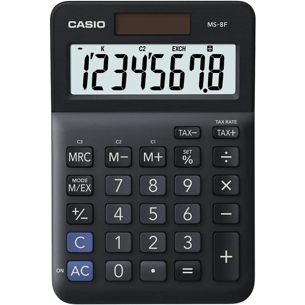 Casio MS-8F asztali számológép fekete (MS-8F)