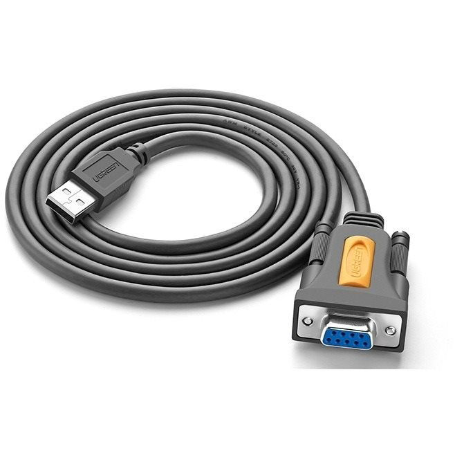 Ugreen USB 2.0 to RS-232 COM Port DB9 (F) Adapter Cable Gray 1,5m (20201)