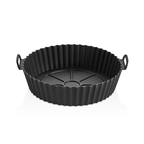 TOO kerek szilikon forma forrólevegős sütőhöz (air fryer) 20cm átmérő 5cm magasság, szürke, fekete vagy piros SL-3250 (SL-3250)