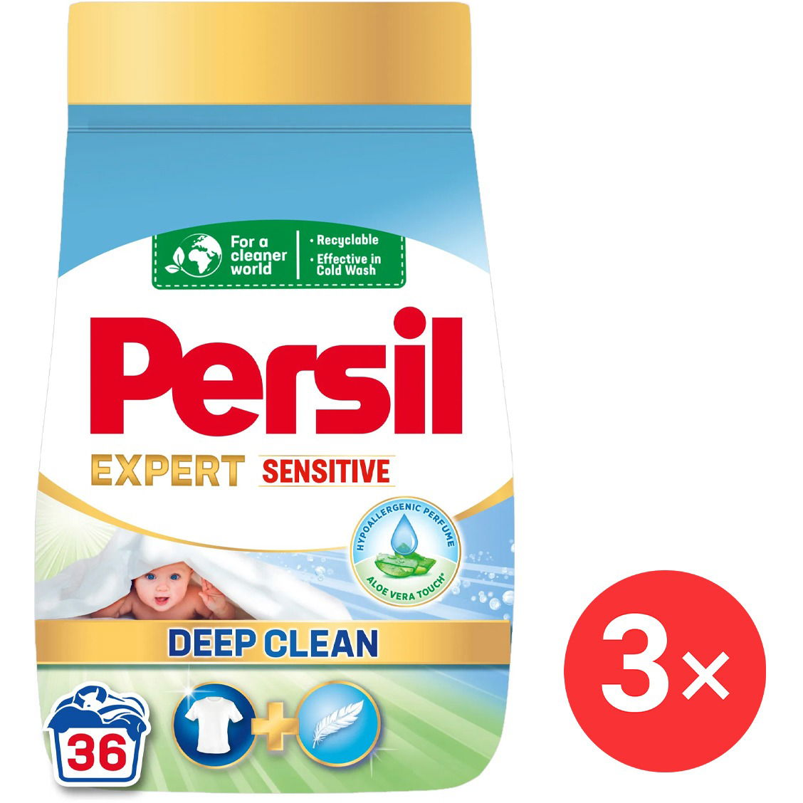 Persil Expert Sensitive 1,98 kg, 36 mosás (3x9000101805017)