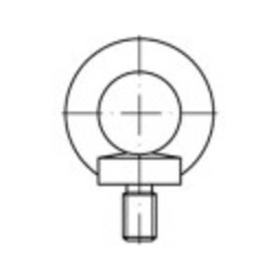 TOOLCRAFT 109340 Gyűrű csavarok M22 DIN 580 Acél 1 db (109340)