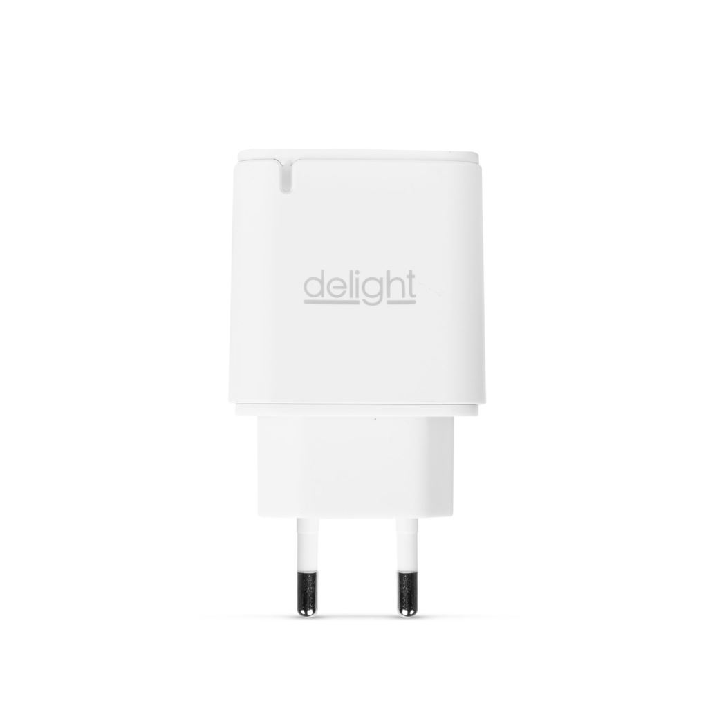 Delight 55047WH hálózati adapter USB-A - USB-C fehér (55047WH)