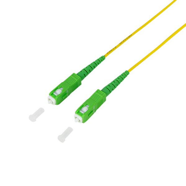 LogiLink Fiber simplex patch kábel SC/APC-SC/APC sárga-zöld 0.5m (FPSSC00)
