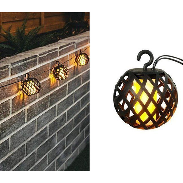Kinkiet Saska Garden Lampki solarne - kule ogniowe LED, 5 sztuk universal