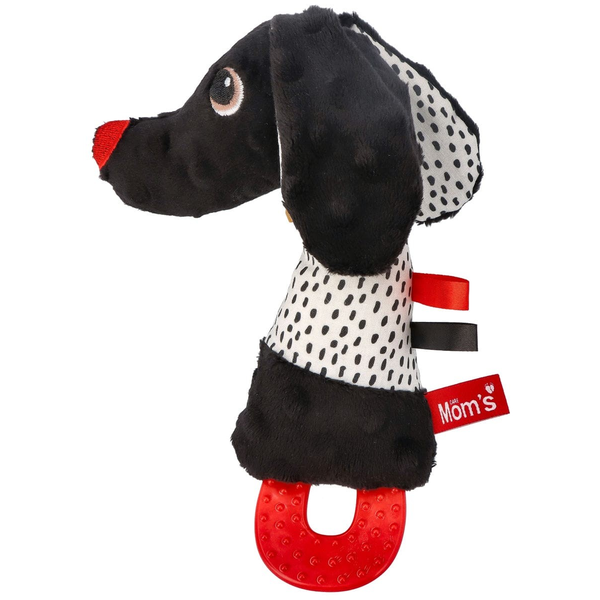 Hencz Toys Jami kutyus rágóka - Fekete/fehér