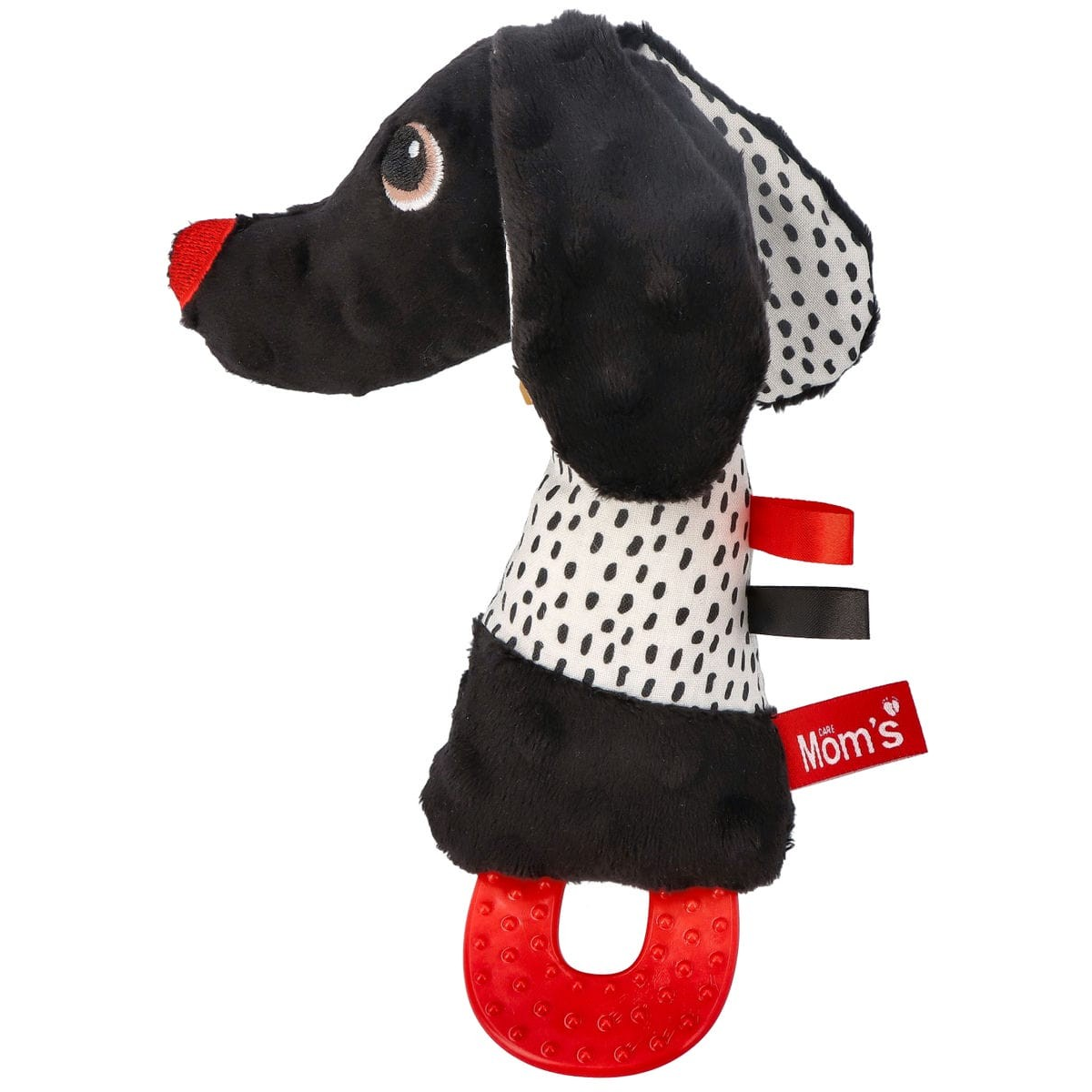 Hencz Toys Jami kutyus rágóka - Fekete/fehér (914)