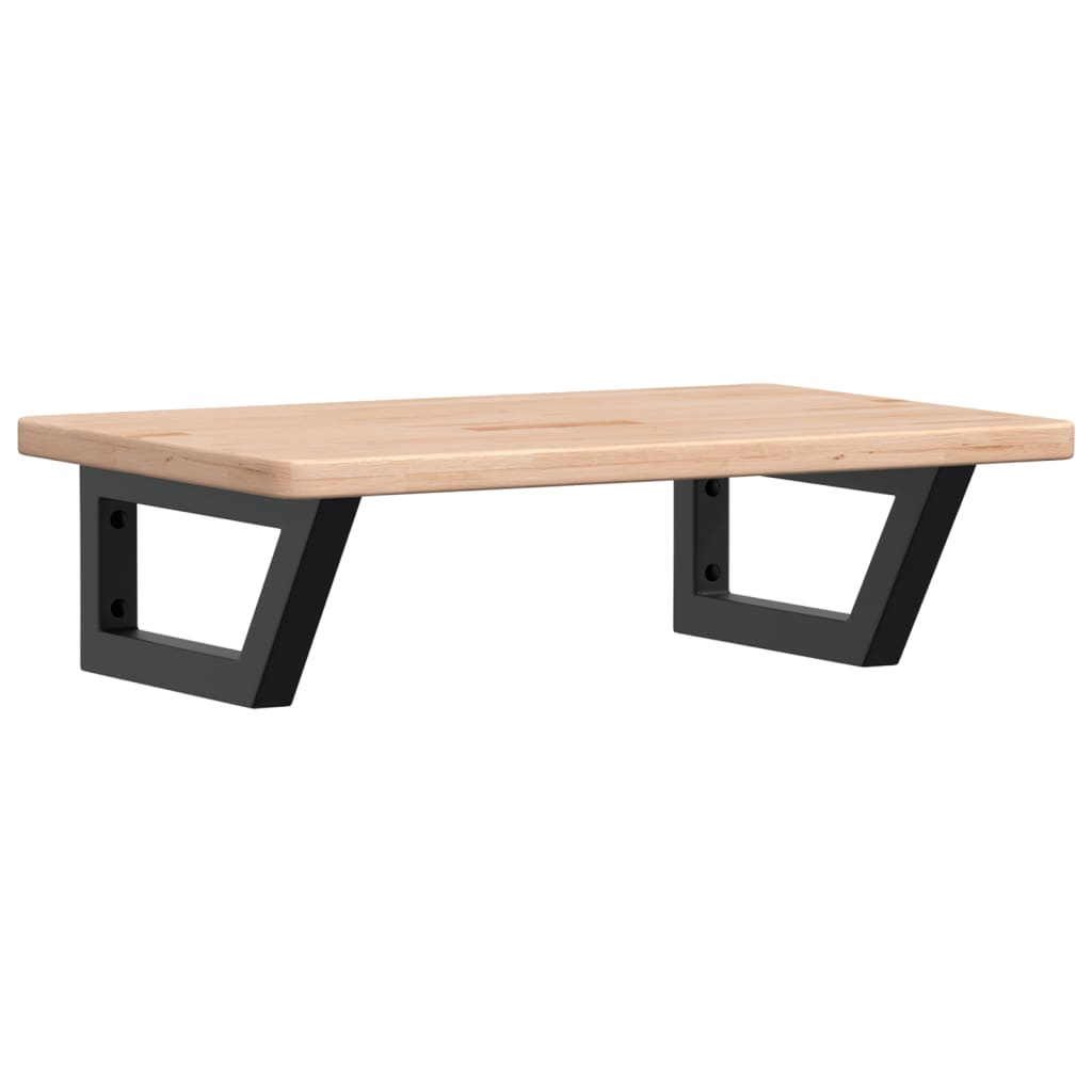 acél és tömör tölgyfa falra szerelhető mosdópolc (3302335)