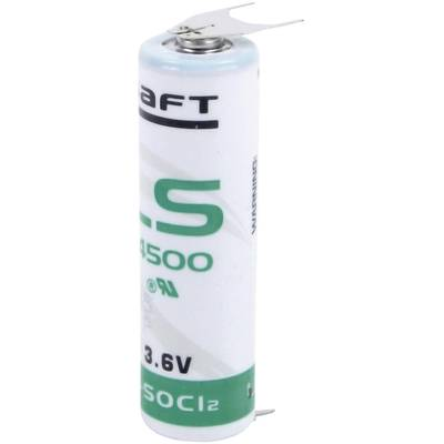 AA lítium ceruzaelem, forrasztható, 3,6V 2600 mAh, forrfüles, 14,5 x 50 mm, Saft LS145003PF (LS145003PF)