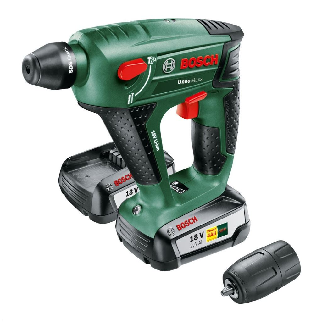 Bosch Uneo Maxx 18 Li akkus fúrókalapács, 2db 2,5 Ah-s akkumulátorral (0603952327) (0603952327)