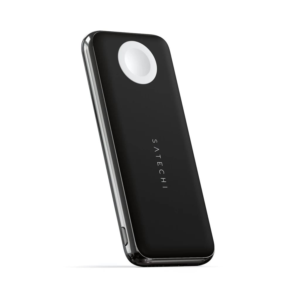 Satechi Quatro Power Bank vezeték nélküli töltés funkcióval 10000mAh fekete (ST-UC10WPBM) (ST-UC10WPBM)
