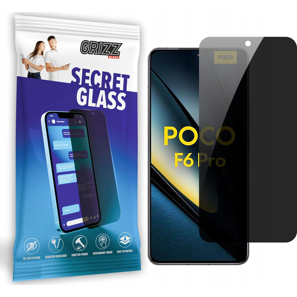  GrizzGlass Szkło prywatyzujące GrizzGlass SecretGlass do Xiaomi POCO F6 Pro