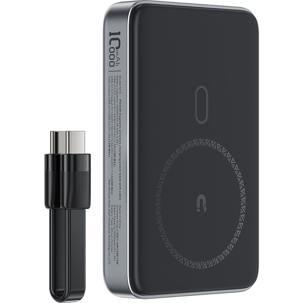 Acefast M10 Магнитна преносима батерия 10000mAh 30W PD 15W Безжично зареждане Черна