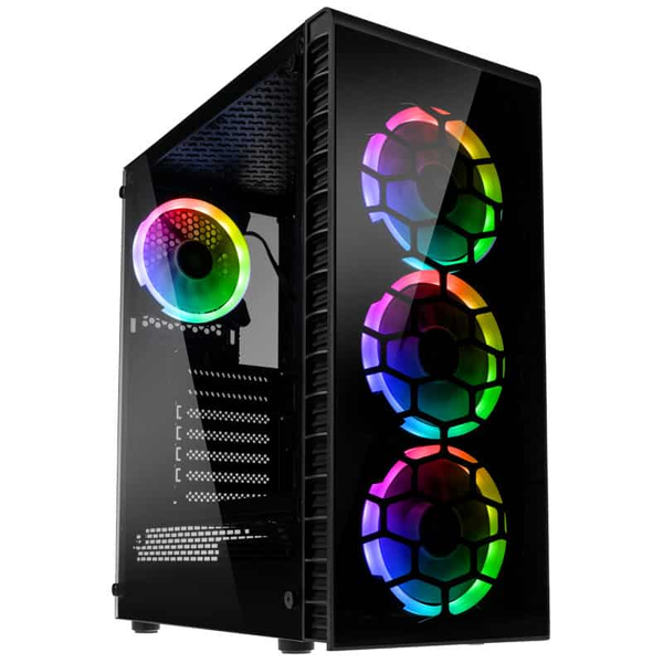 Caracasa Kolink Observatory Lite RGB Mid-Tower, Negru