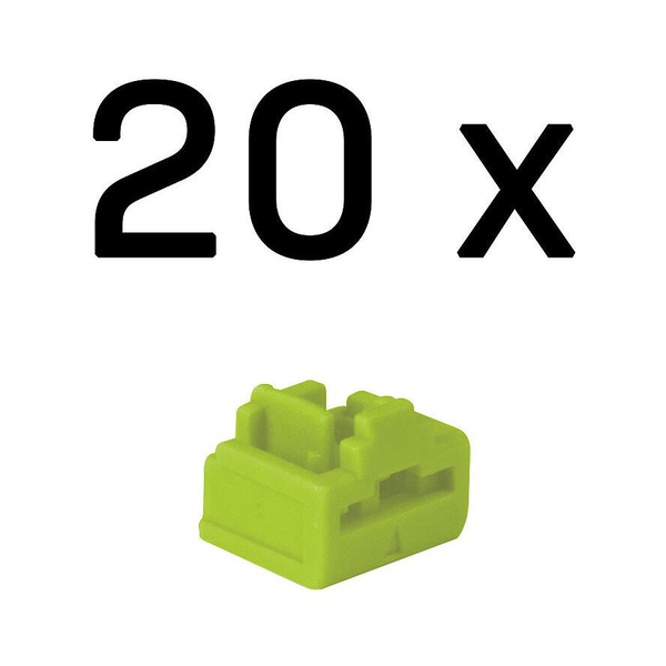 Lindy 47895 portblokering RJ-45 Grøn Acrylonitrilbutadienstyren 20 stk