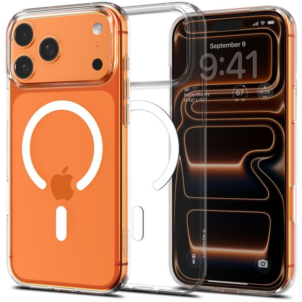 Puzdro pre iPhone 17 Pro, Spigen Liquid Crystal Mag, priehľadné, s podporou