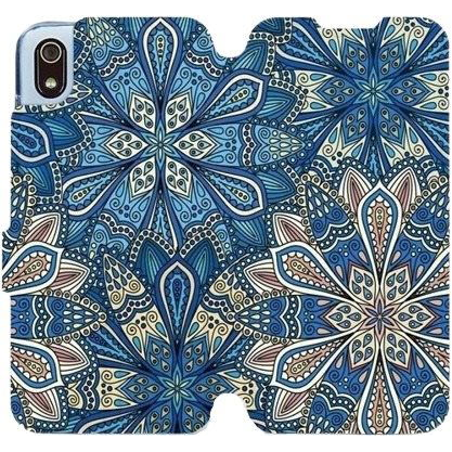 Flip case for Xiaomi Redmi 7A - V108P Blue mandala flowers