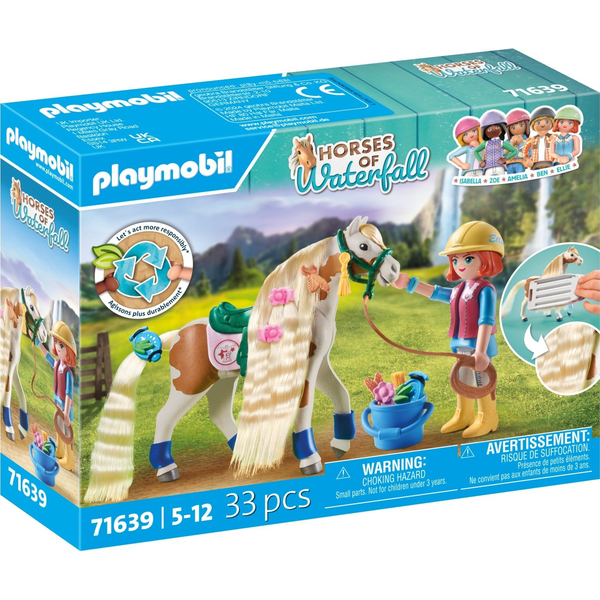 Playmobil 71639 Horses of Waterfall - Ellie lóval és kreppvas hajformázóval