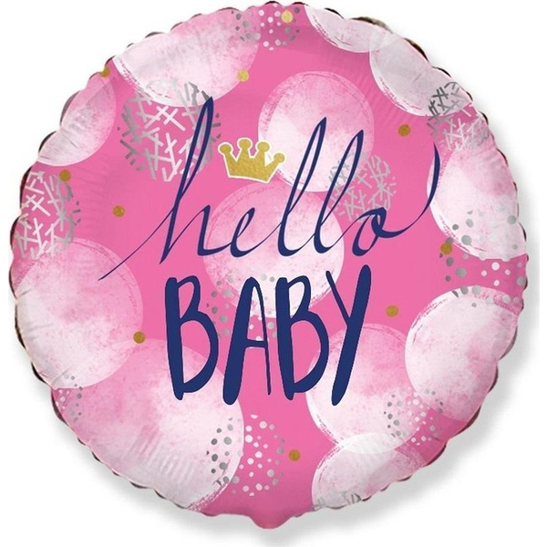 Hello Baby Girl fólia lufi 48 cm