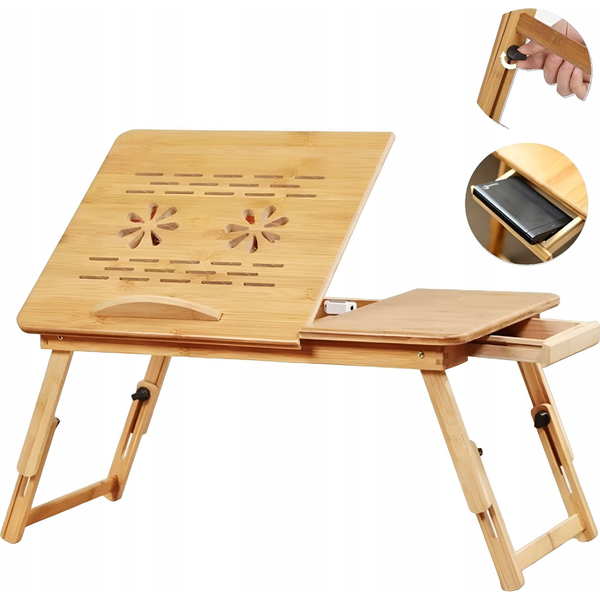 Bounn Stolik bambusowy pod laptopa