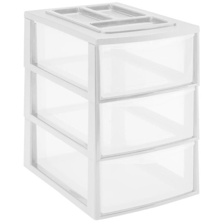 HEIDRUN Irattartó, A4, 3 fiókos, fehér (8591177115670)