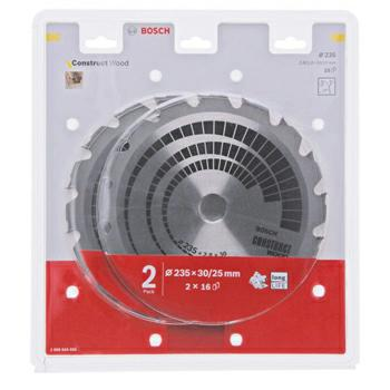 BOSCH KÉTCSOMAGOS KÖRFŰRÉSZ CONSTRUCT WOOD 235x2,8/