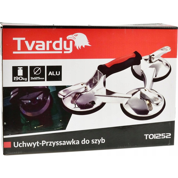 Tvardy Uchwyt-Przyssawka do szyb ALU 3x125mm 190kg (12)