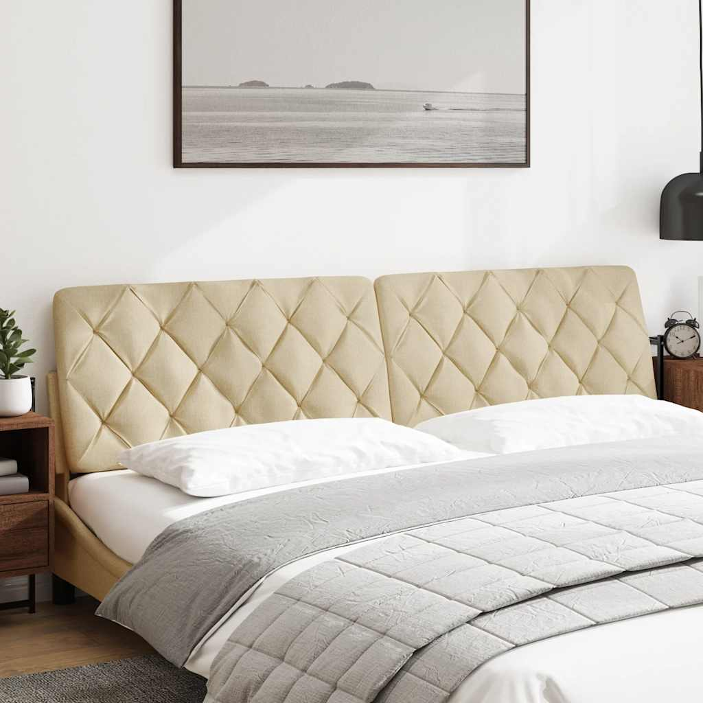 krémszínű szövet fejtámla párna 200 cm (4019245)