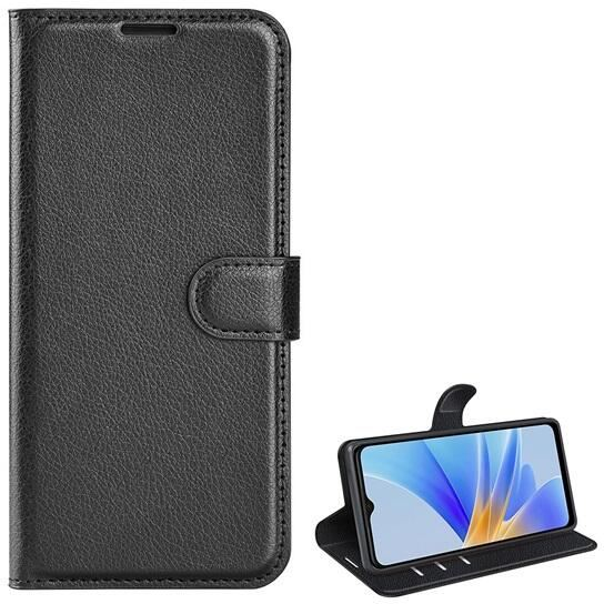 Gigapack Oppo A17 bőr hatású prémium fliptok fekete (GP-134496)