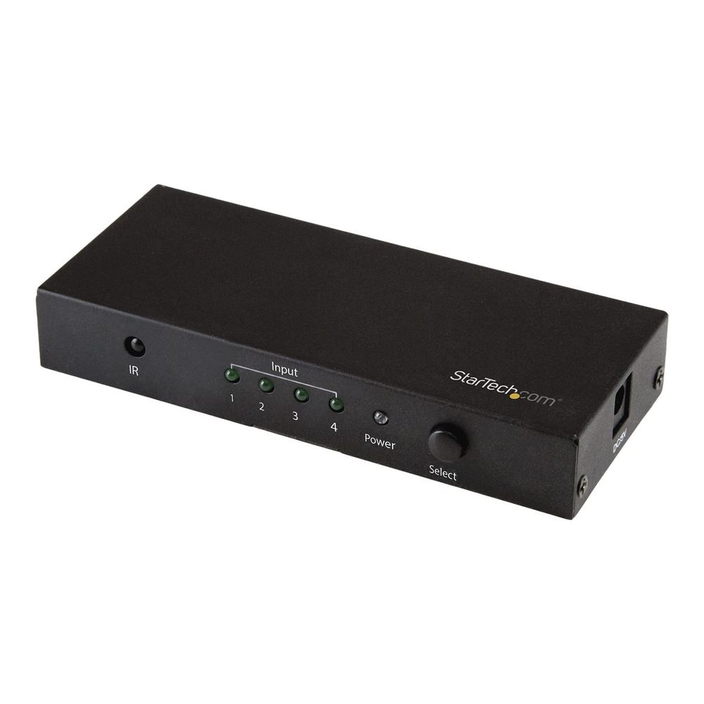 StarTech.com HDMI 2.0 Switch - 4 Port - 4K 60Hz - HDMI Automatic Video Switch Box - Multi Port Hub w/ 1 In 4 Out Functionality (VS421HD20) - video/audio switch - 4 ports (VS421HD20)