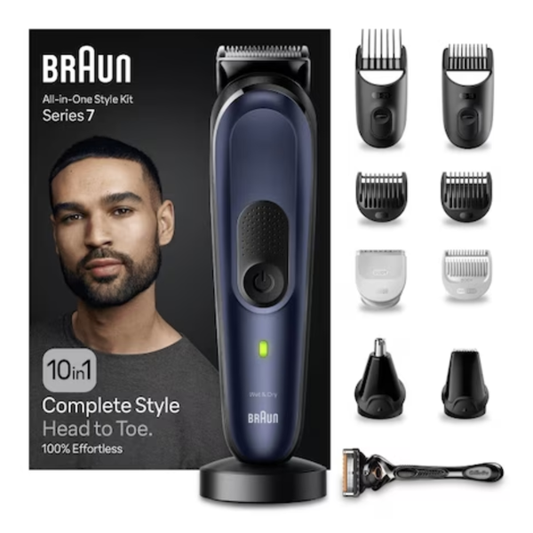 STROJEK 10v1 NA TĚLO VOUSŮ VLASŮ ZASTŘIHOVAČ BODYGROOMER BRAUN MGK7421